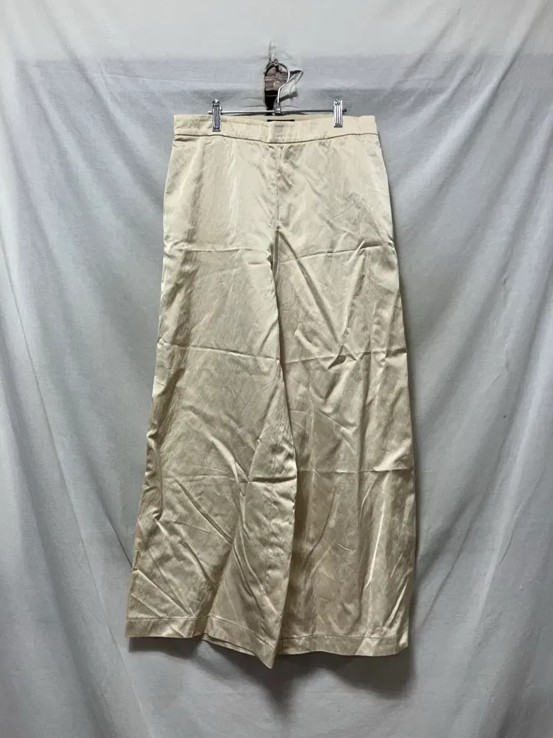 LAVIN 새틴 와이드핏 아이보리 슬랙스 55~66 상품이미지1