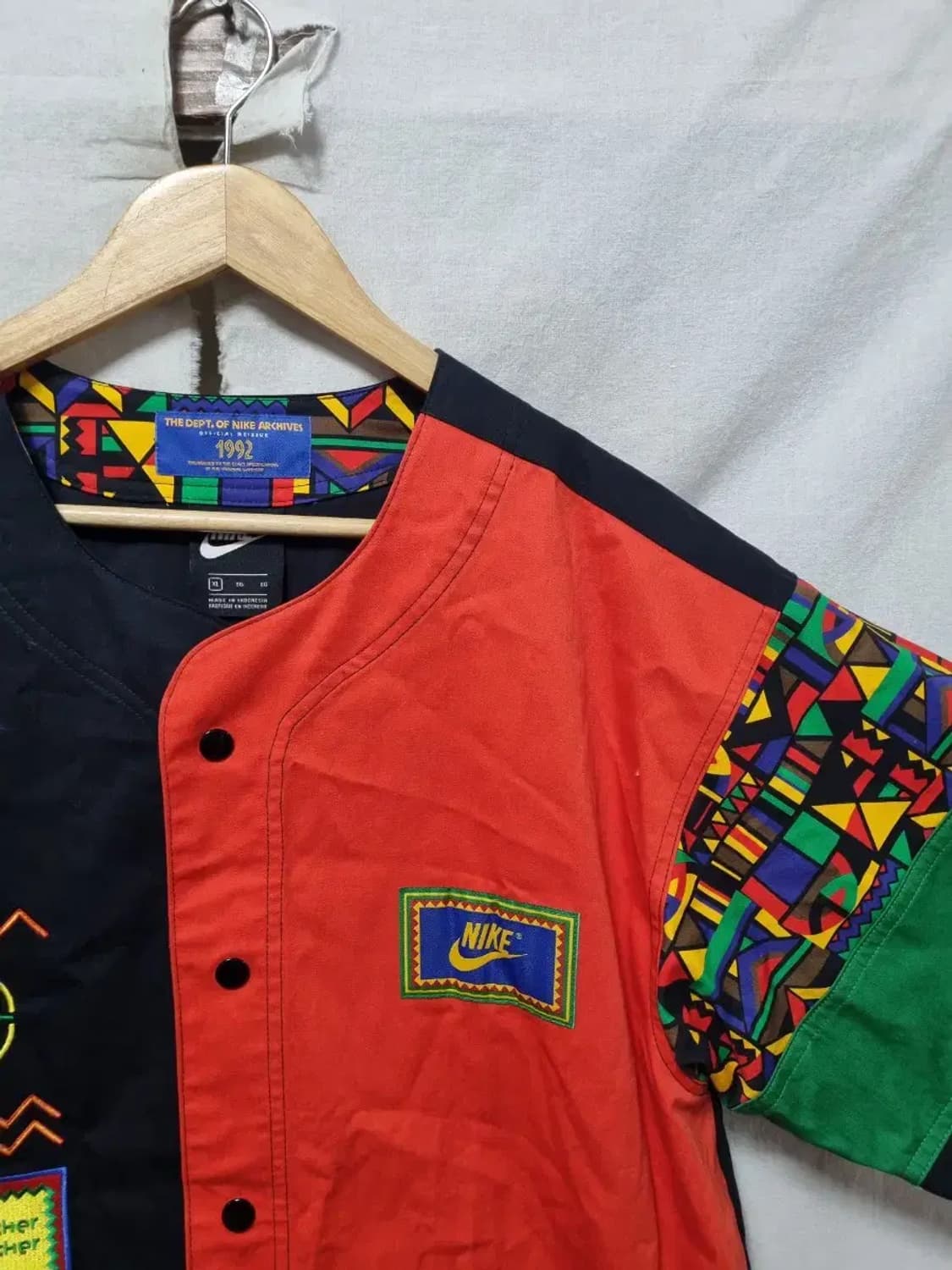 나이키 1992 반팔 셔츠 컬러블록 XL 상품이미지3