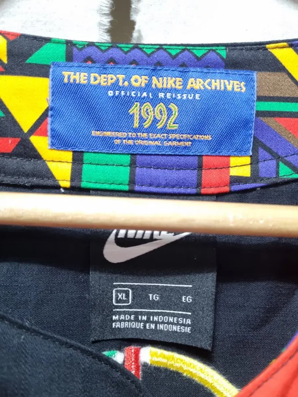 나이키 1992 반팔 셔츠 컬러블록 XL 상품이미지4