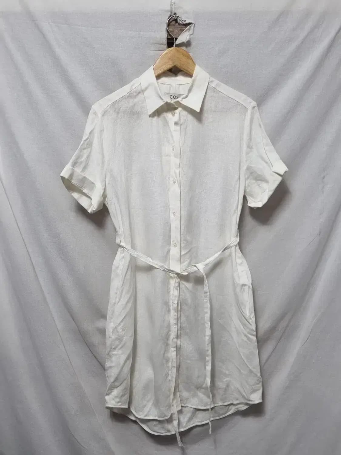 COS 코스 화이트 린넨 셔츠 원피스 34 상품이미지1