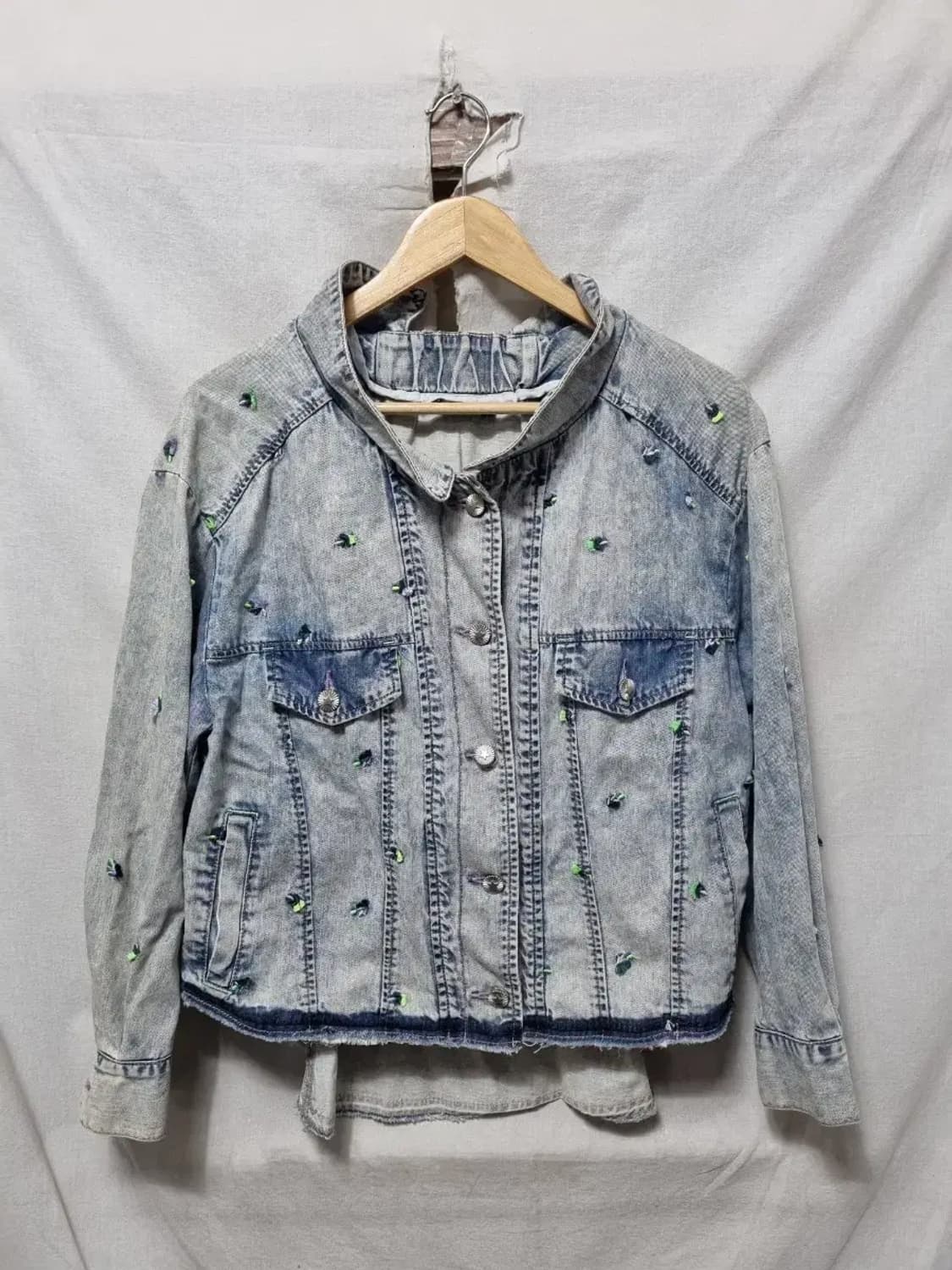 오즈세컨 플라워 자수 데님 자켓 95 상품이미지1