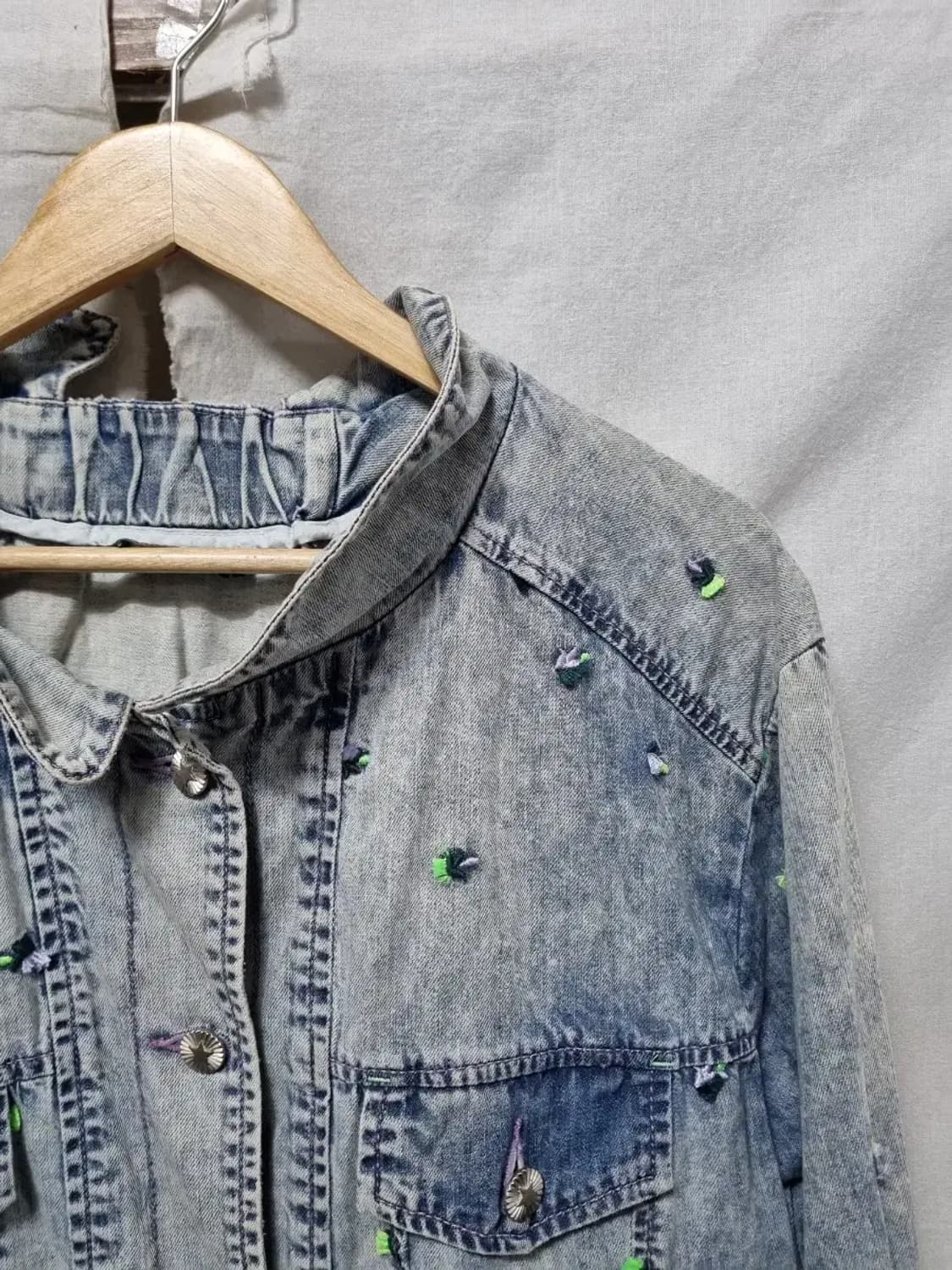 오즈세컨 플라워 자수 데님 자켓 95 상품이미지3