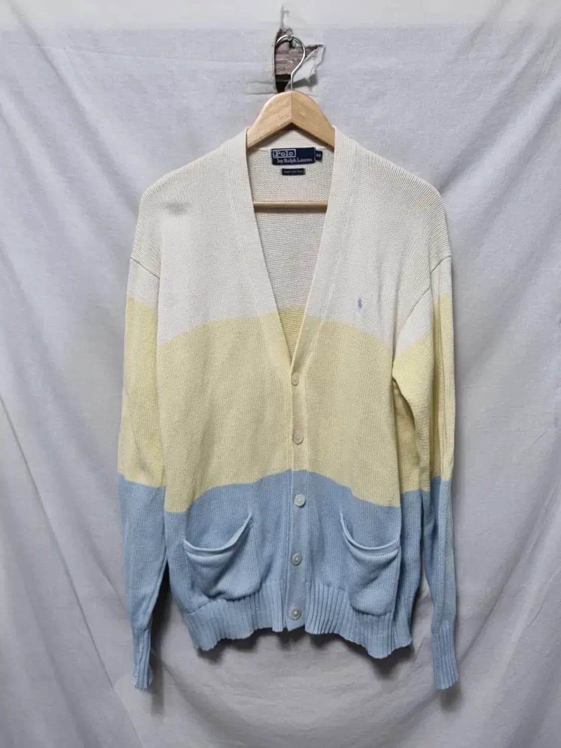 폴로 랄프로렌 컬러 블록 니트 가디건 100 상품이미지1