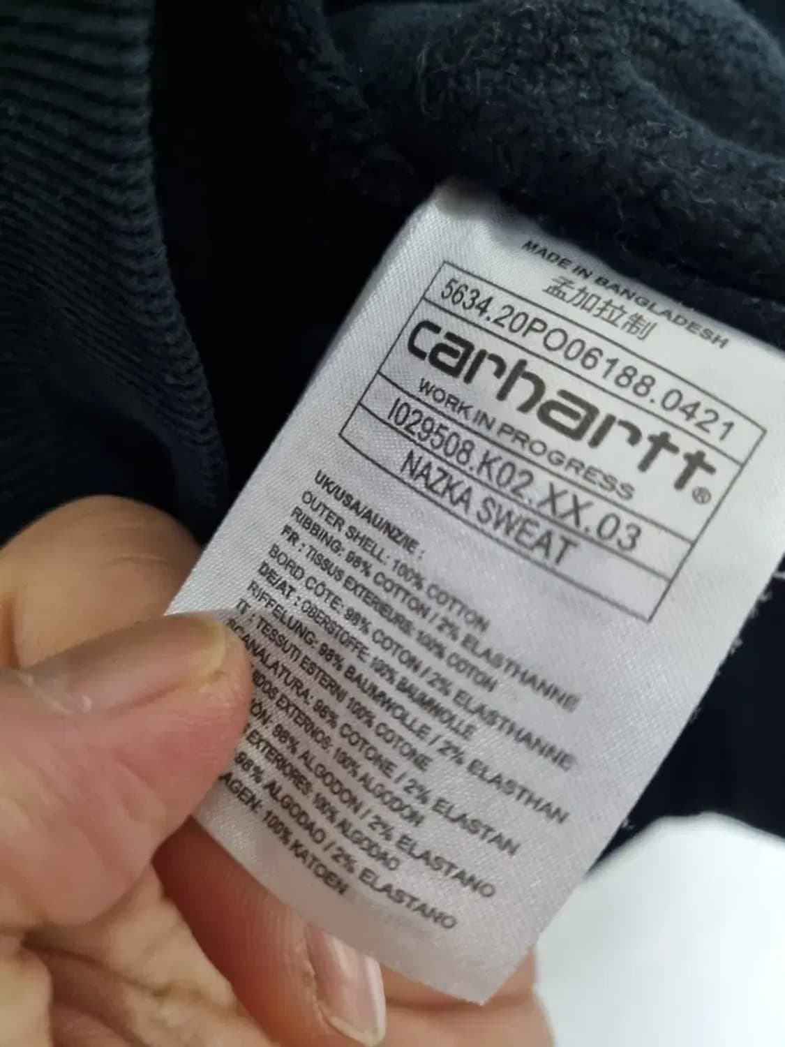 칼하트 스티치 맨투맨 M 상품이미지5