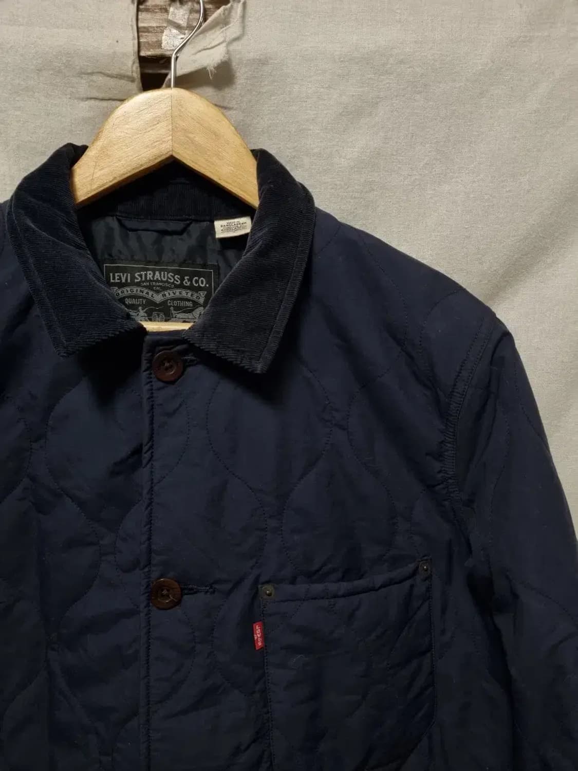 리바이스 네이비 퀼팅 자켓 M 상품이미지3