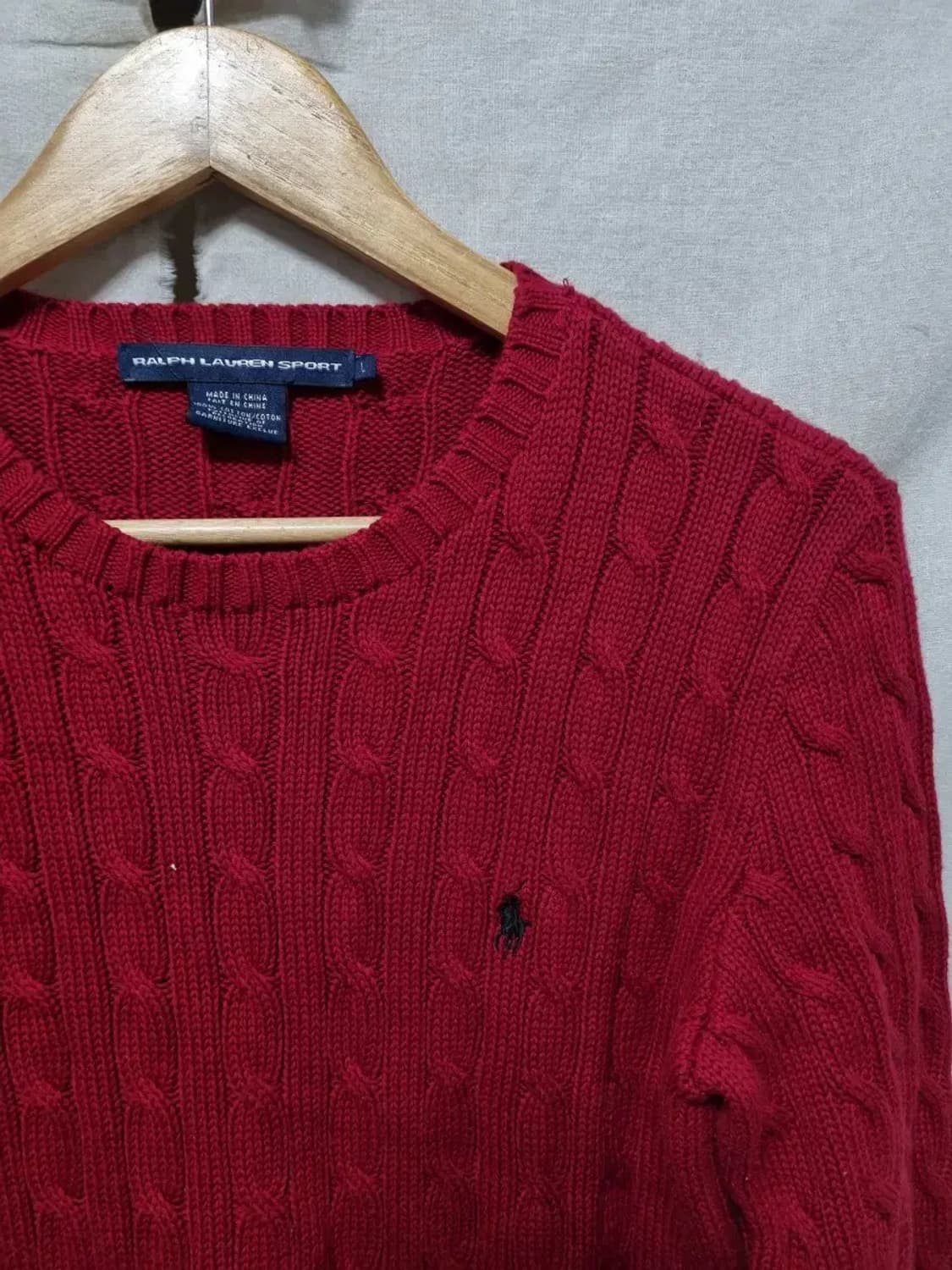 폴로 랄프로렌 꽈배기 케이블 니트 여성 L 상품이미지3