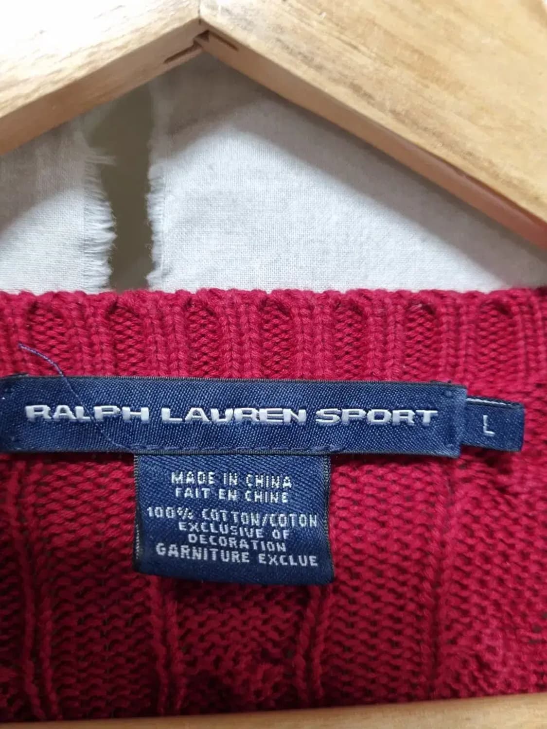 폴로 랄프로렌 꽈배기 케이블 니트 여성 L 상품이미지4