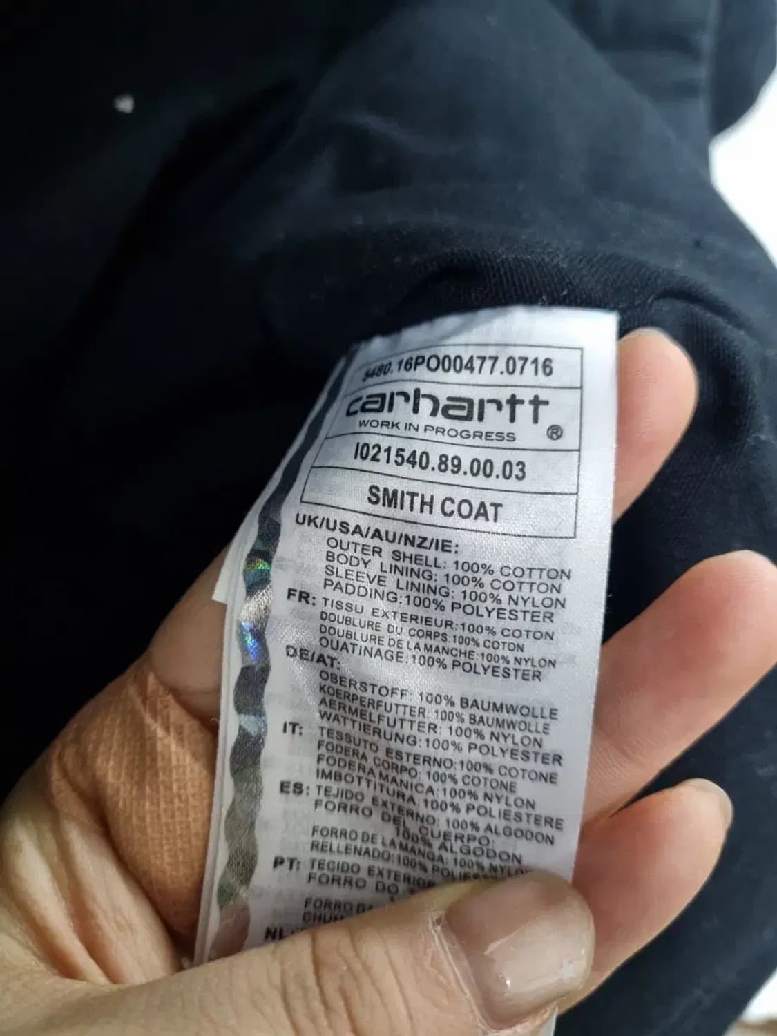 새상품) 칼하트 블랙 점퍼 S 상품이미지4