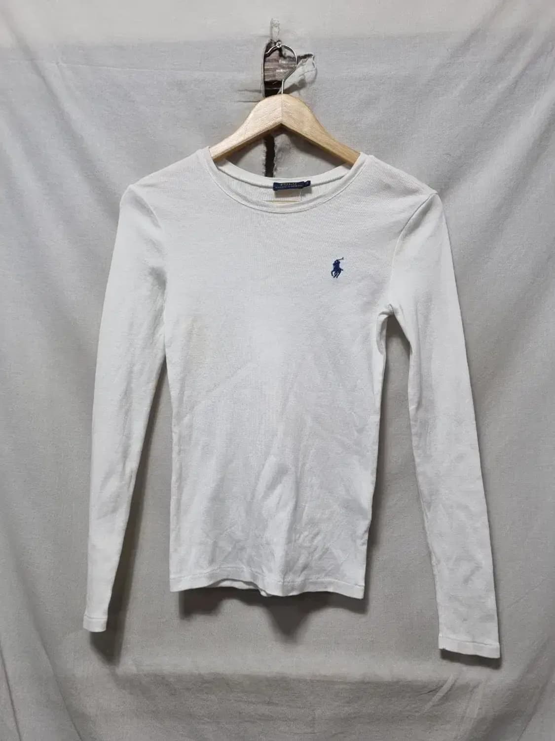 폴로 랄프로렌 화이트 긴팔 티셔츠 S 상품이미지1