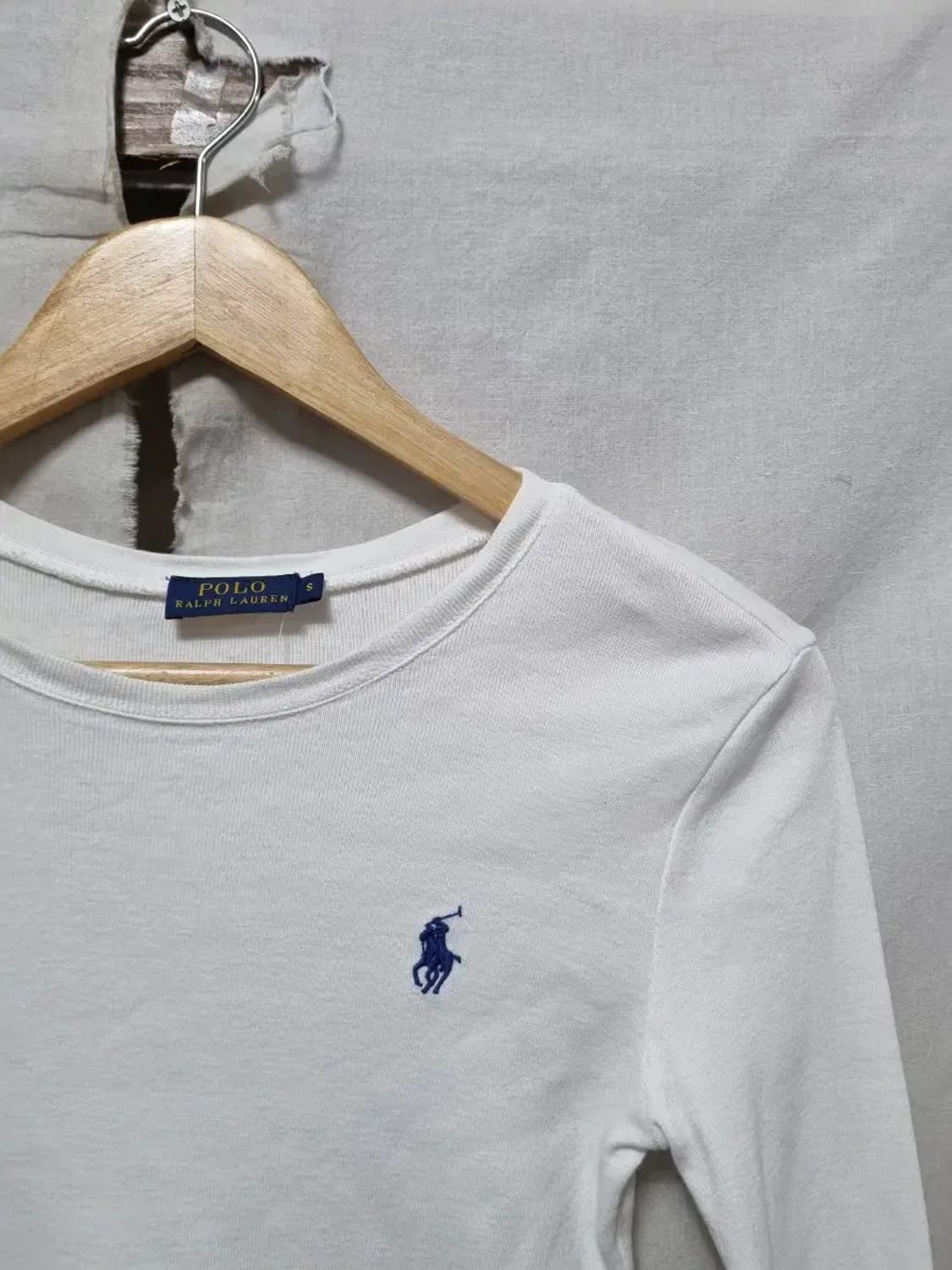 폴로 랄프로렌 화이트 긴팔 티셔츠 S 상품이미지2