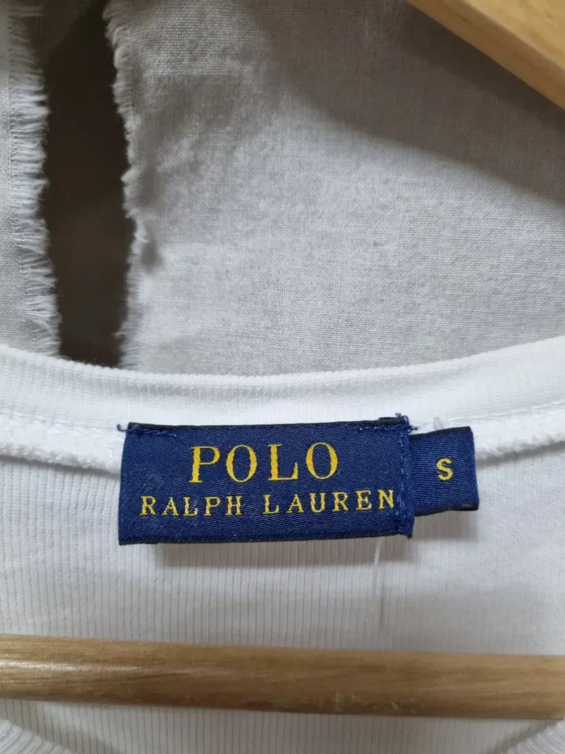 폴로 랄프로렌 화이트 긴팔 티셔츠 S 상품이미지4