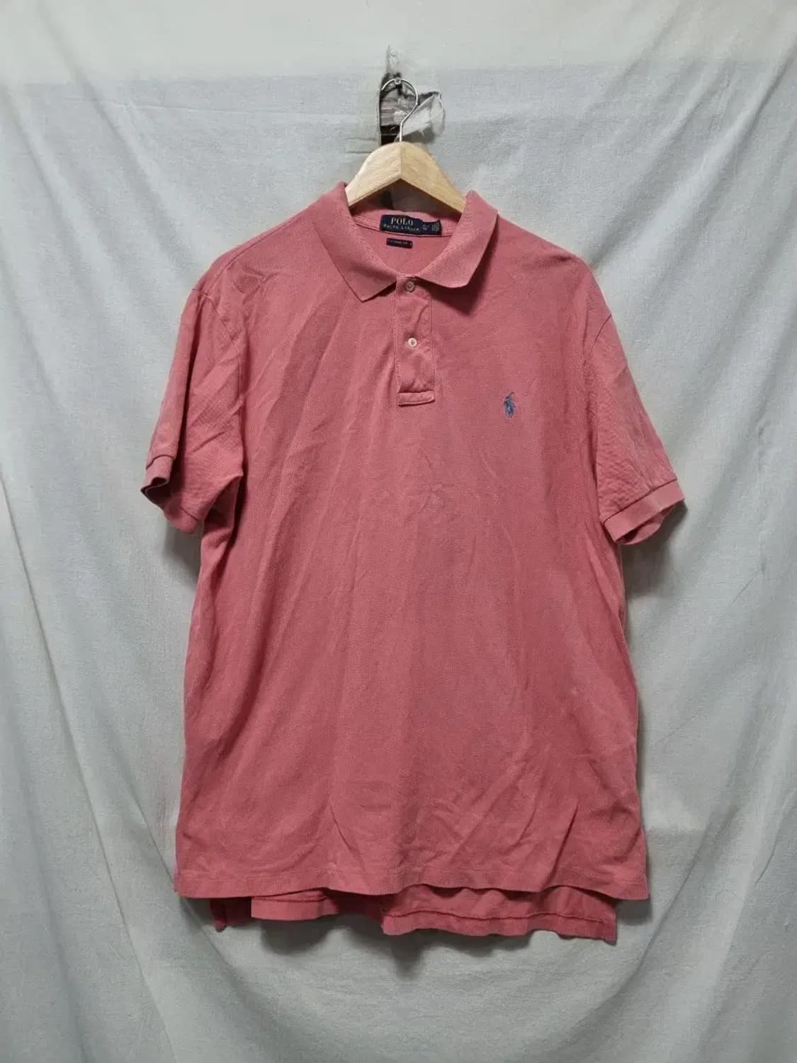 폴로 랄프로렌 핑크 반팔 카라티 XL 상품이미지1