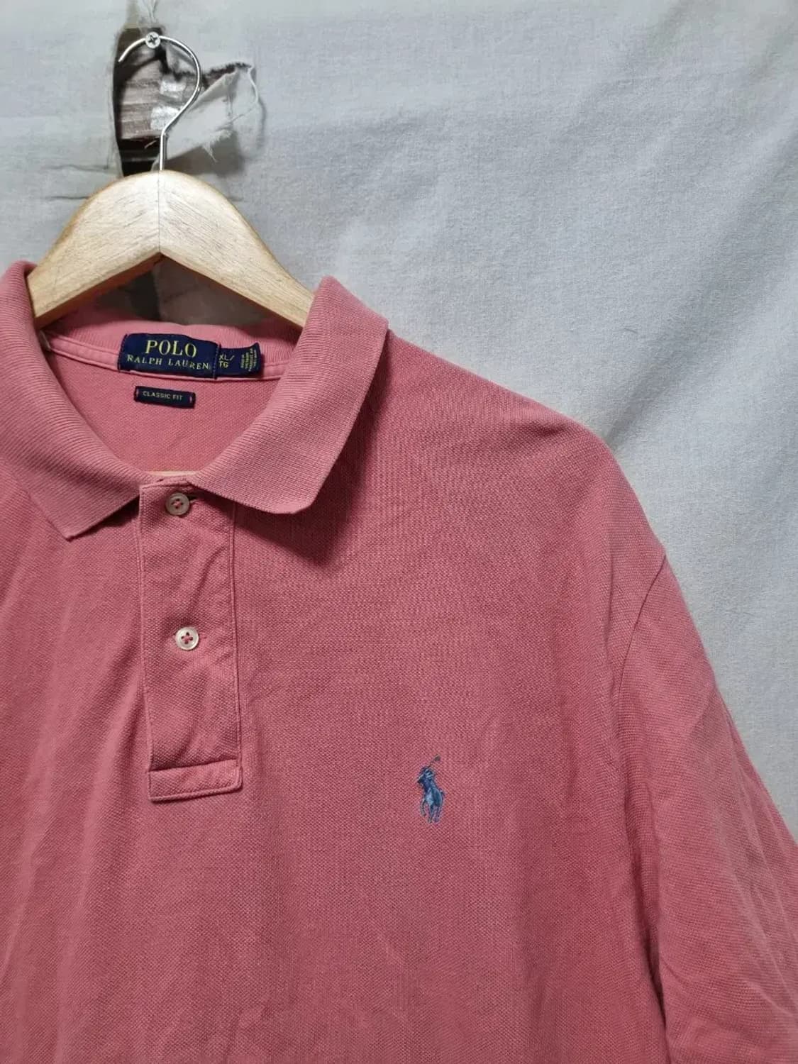 폴로 랄프로렌 핑크 반팔 카라티 XL 상품이미지3