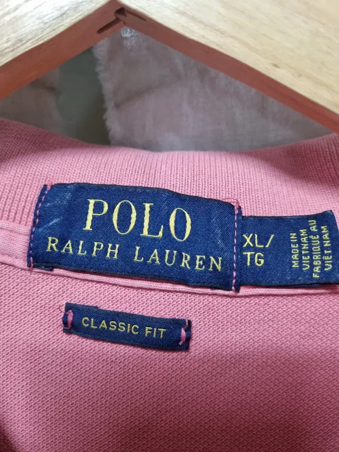 폴로 랄프로렌 핑크 반팔 카라티 XL 상품이미지4