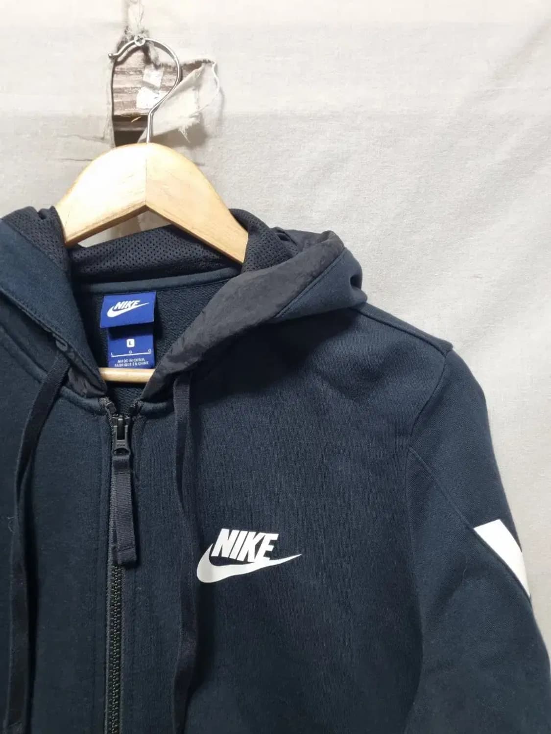 나이키 네이비 기모 후드집업 L 상품이미지3