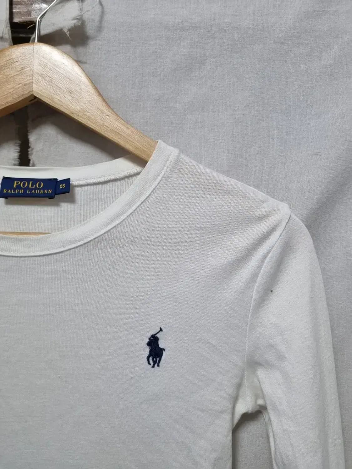 폴로 랄프로렌 화이트 긴팔 티셔츠 XS 상품이미지2