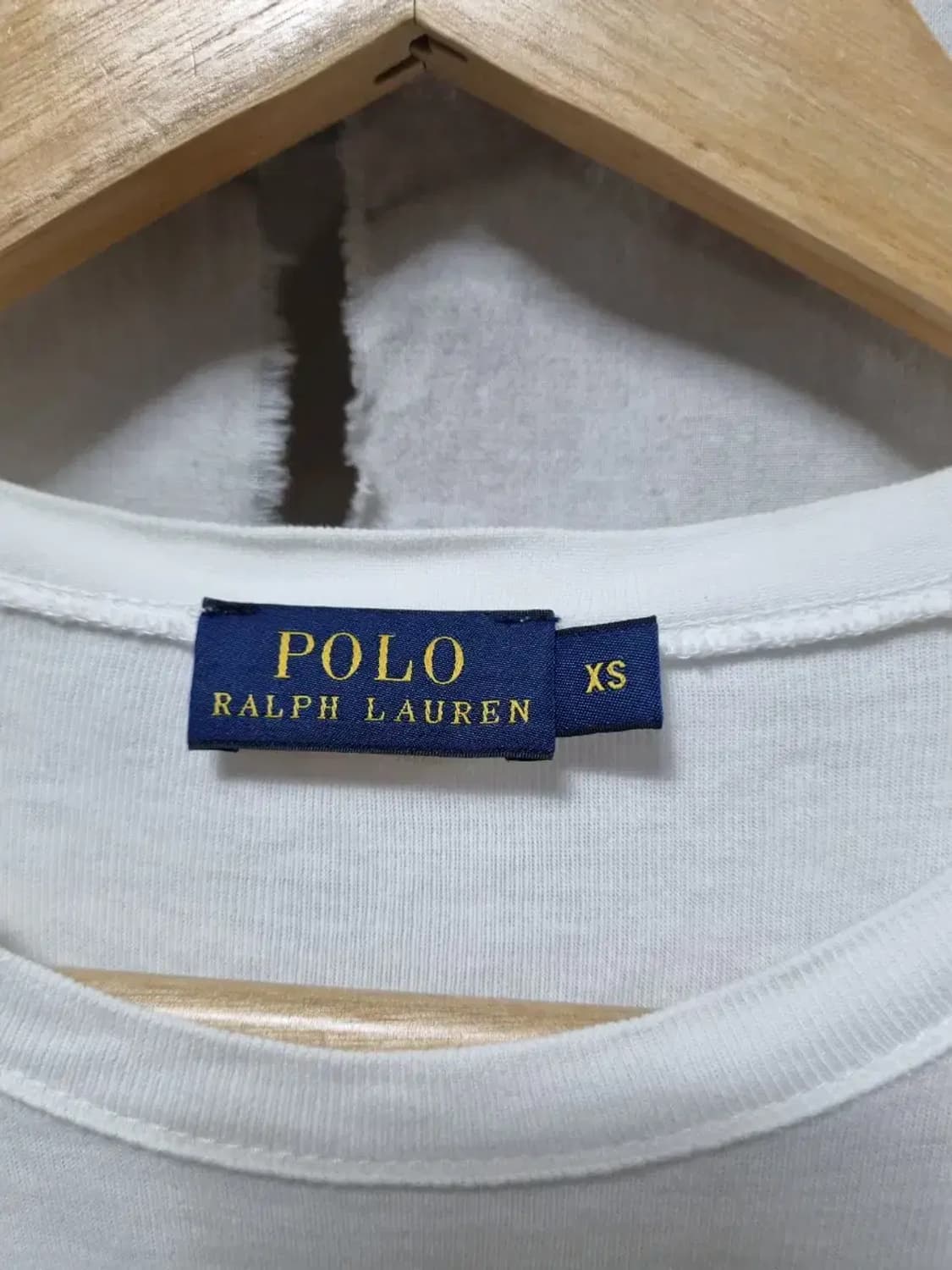 폴로 랄프로렌 화이트 긴팔 티셔츠 XS 상품이미지4
