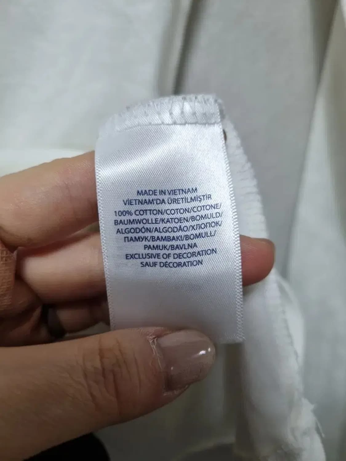 폴로 랄프로렌 화이트 긴팔 티셔츠 XS 상품이미지5