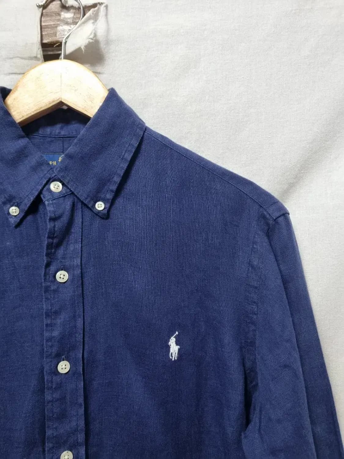폴로 랄프로렌 남방 린넨 셔츠 네이비 S 상품이미지2