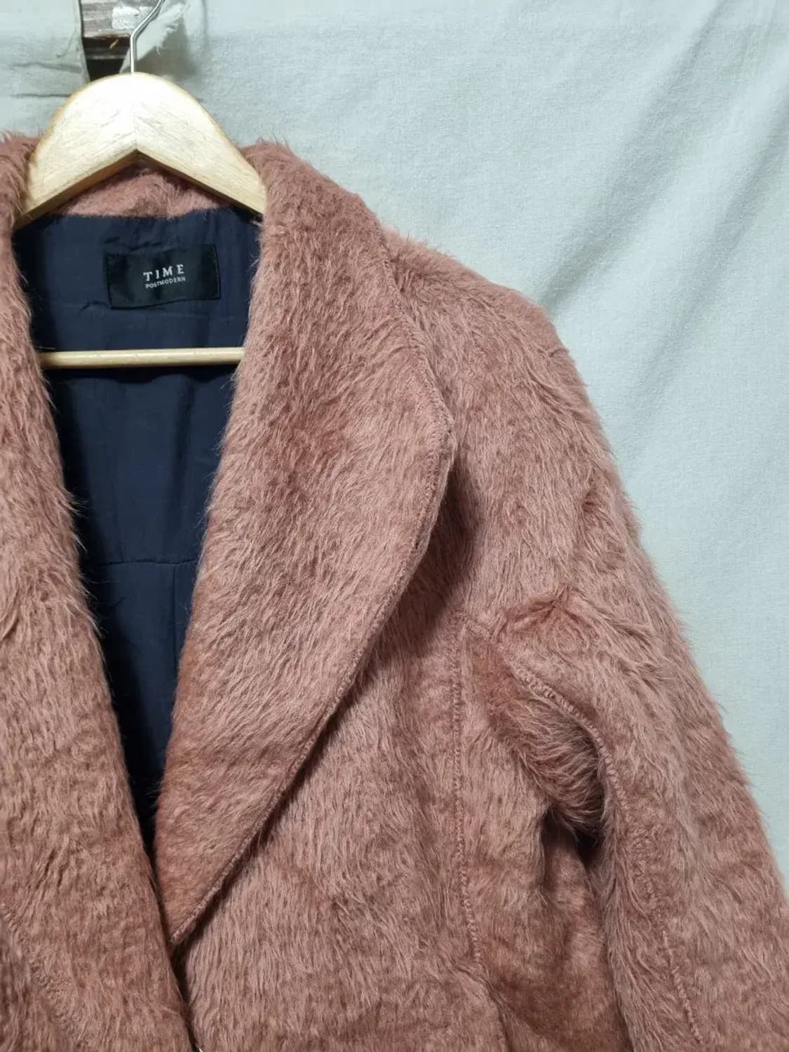 TIME 포스트모던 핑크 퍼 코트 XS 상품이미지3