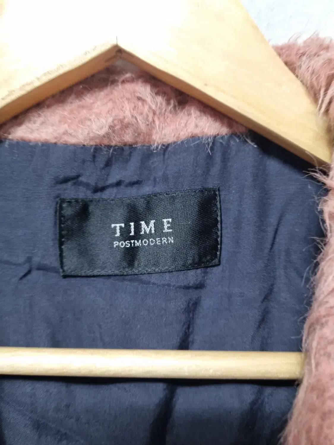 TIME 포스트모던 핑크 퍼 코트 XS 상품이미지4