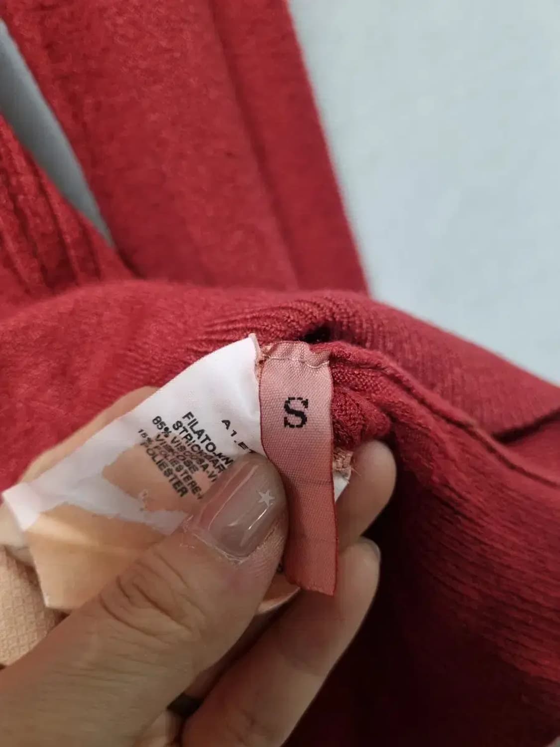 MAX&Co. 레드 니트 긴팔 S 상품이미지6