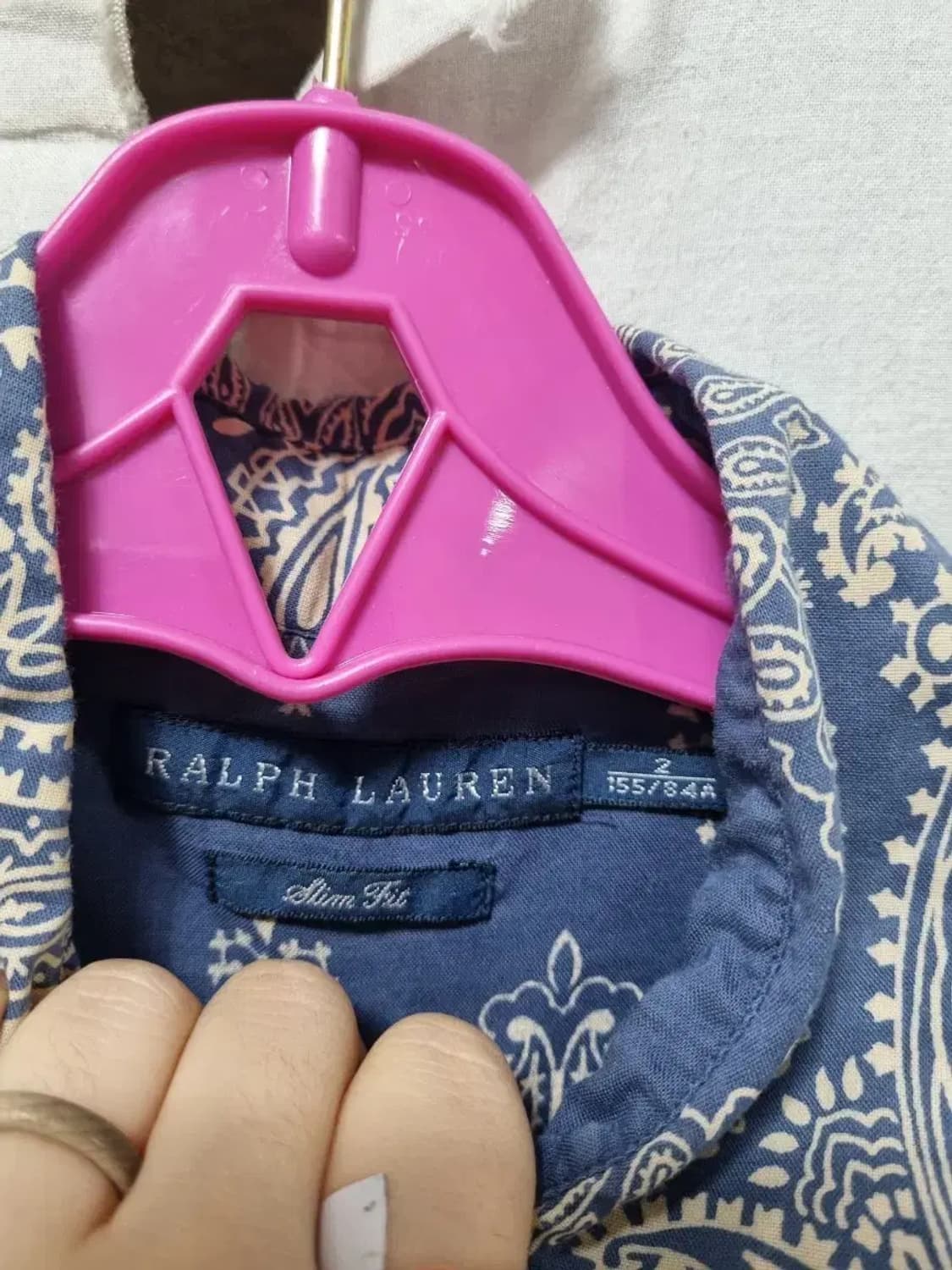 랄프 로렌 페이즐리 패턴 남방 셔츠 슬림핏  XS 상품이미지4