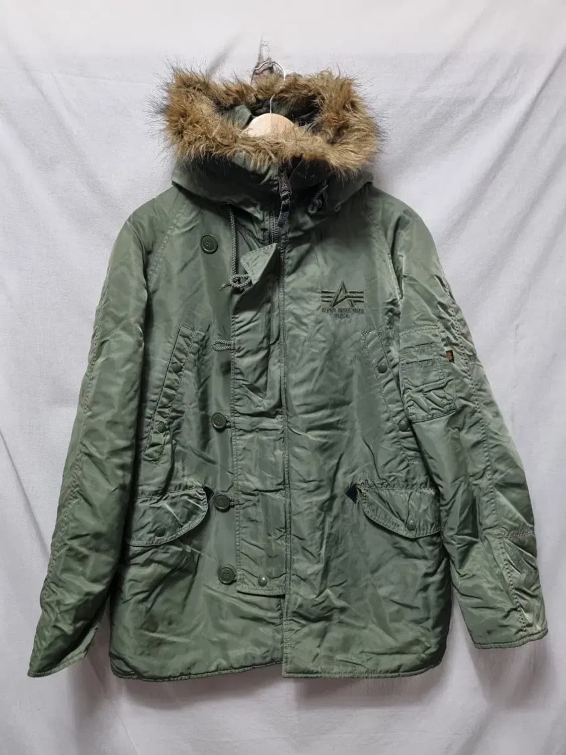 알파인더스트리 카키색 야상 점퍼 M 상품이미지1