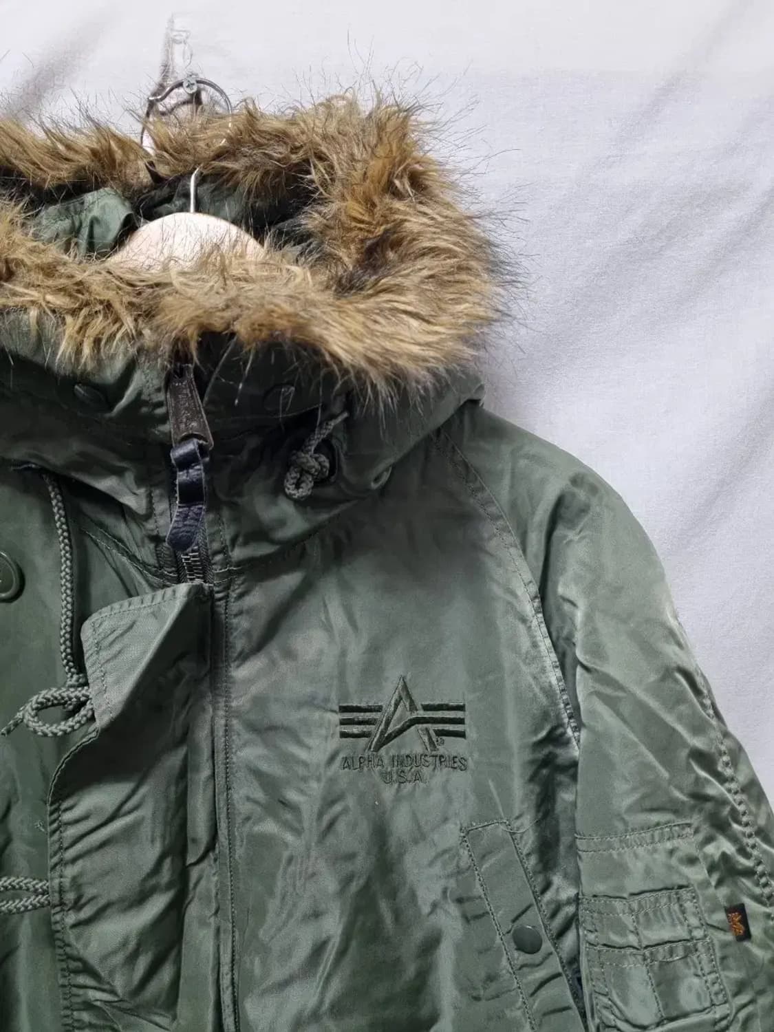 알파인더스트리 카키색 야상 점퍼 M 상품이미지3