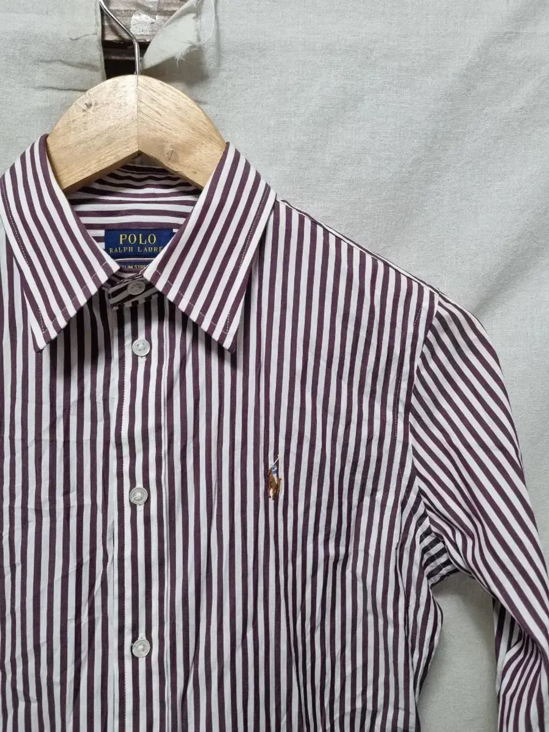 폴로 랄프로렌 슬림핏 스트라이프 셔츠 여성 90~95 상품이미지3