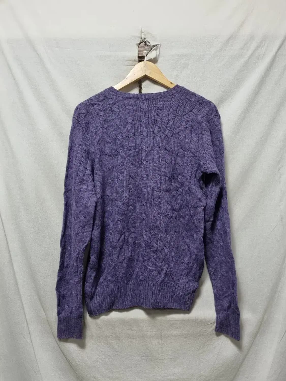 폴로 랄프로렌 케이블 니트 퍼플 L 상품이미지2