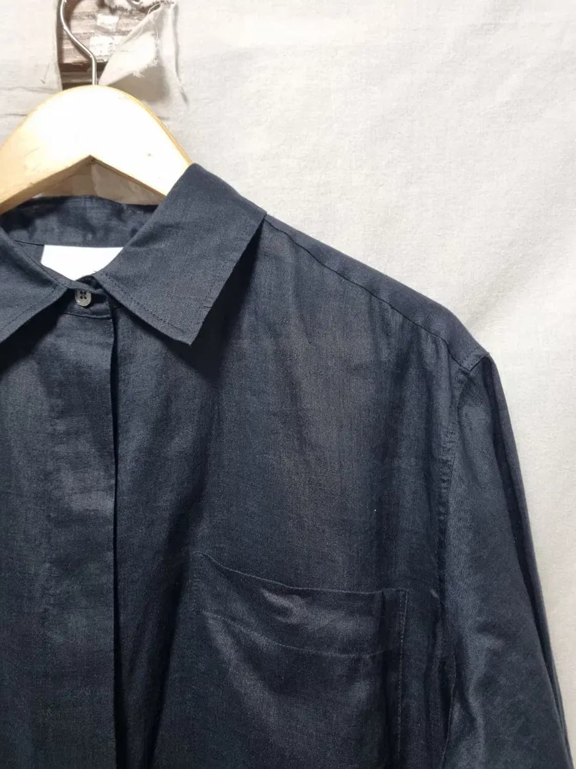 DKNY pure 린넨 언발란스 컷 셔츠 S 상품이미지3