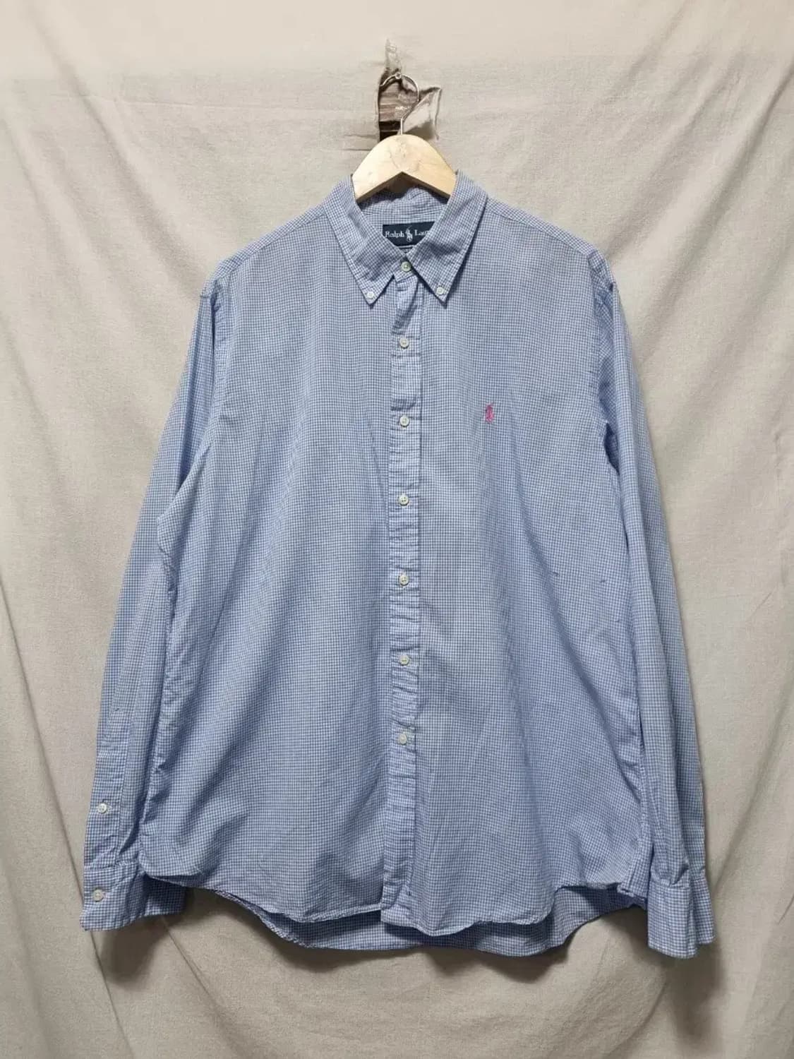 폴로 랄프로렌 체크 셔츠 커스텀 핏 XL 상품이미지1
