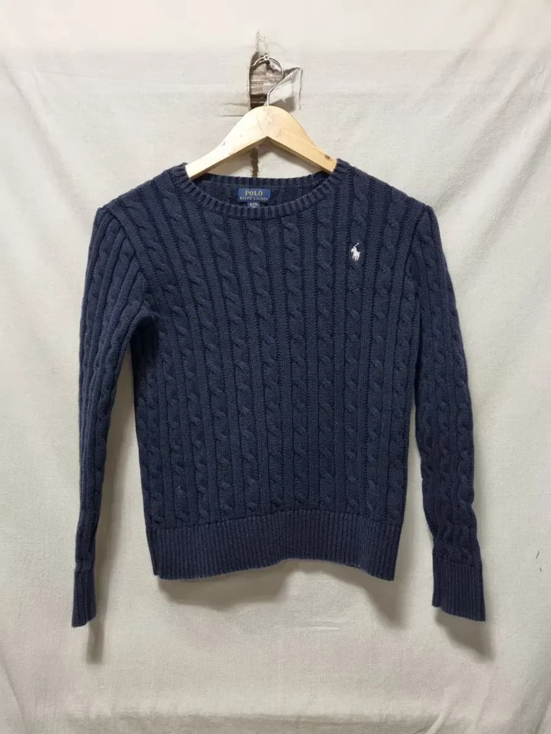 폴로 랄프로렌 네이비 꽈배기 니트 XL(16) 상품이미지1