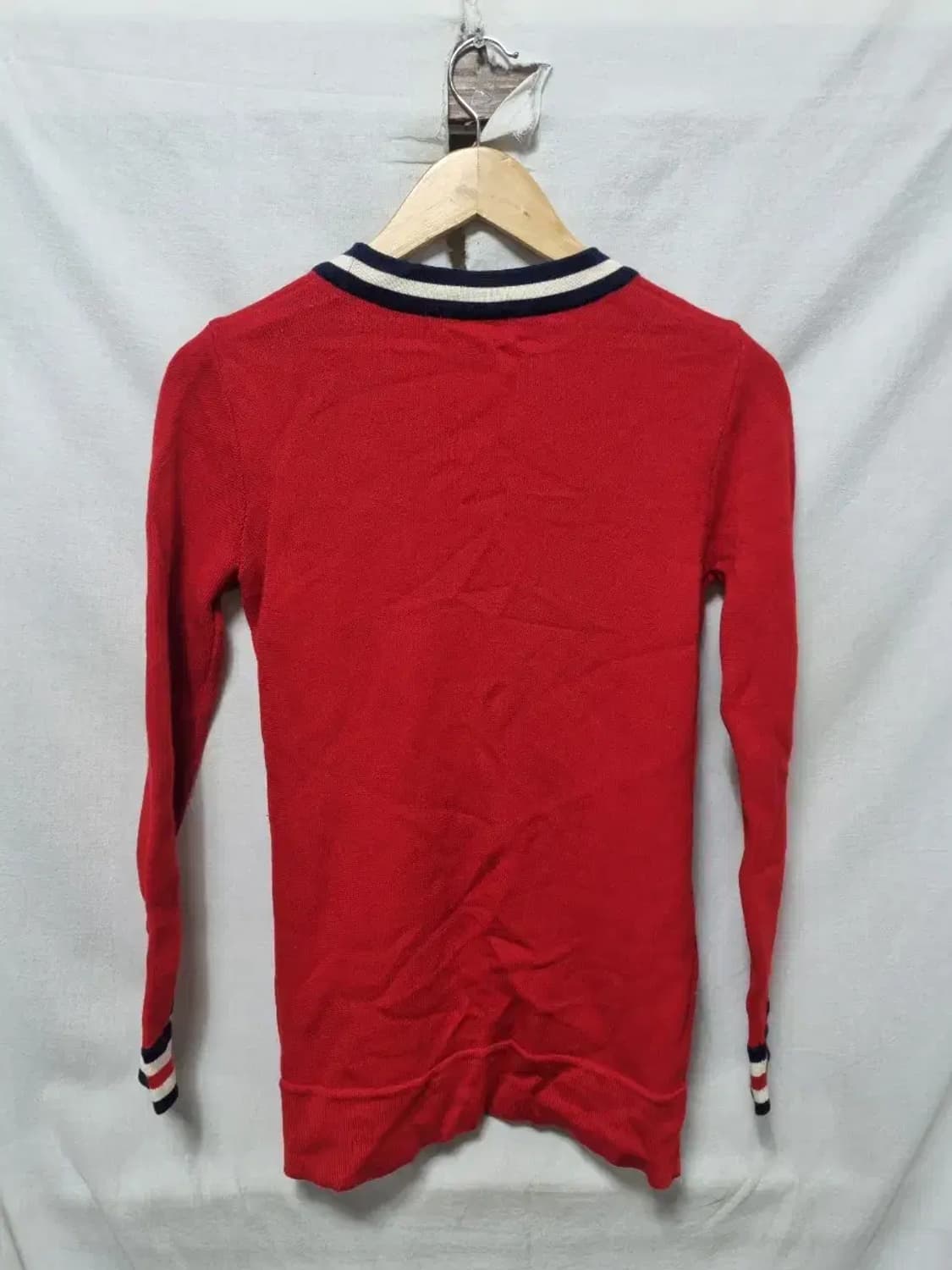 라코스테 여성 레드 가디건 90 상품이미지2