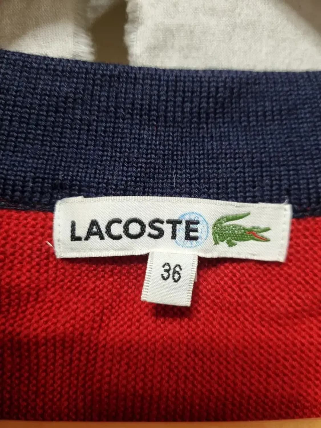 라코스테 여성 레드 가디건 90 상품이미지4