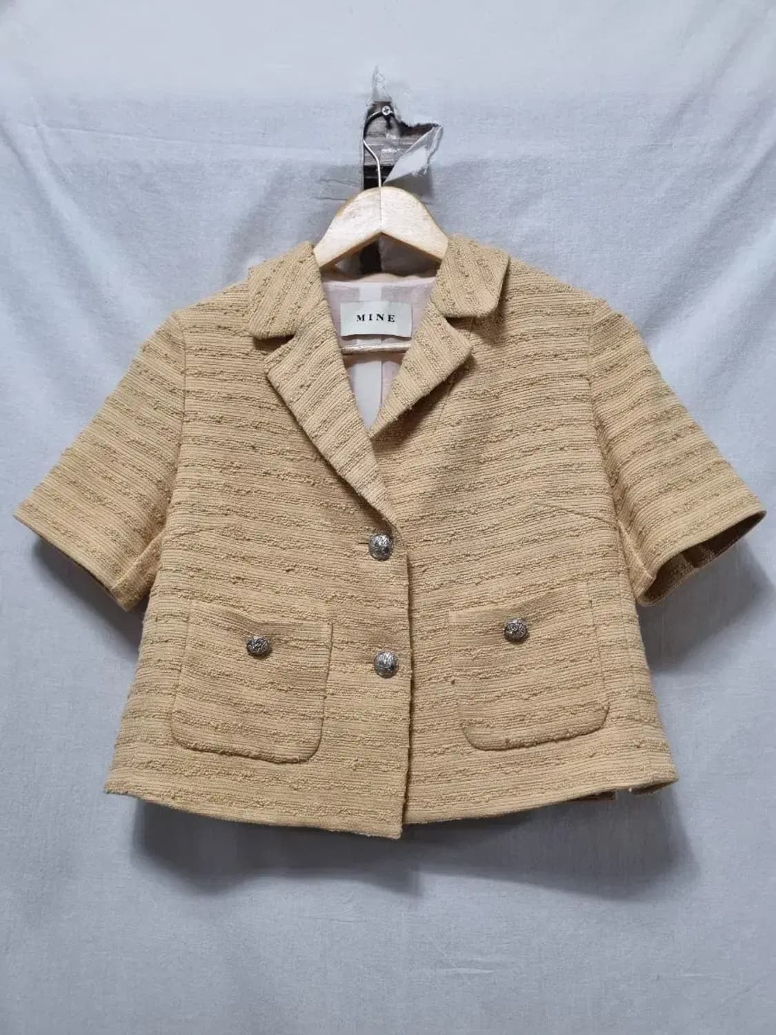 MINE 마인 트위드 반팔 자켓 XS 상품이미지1