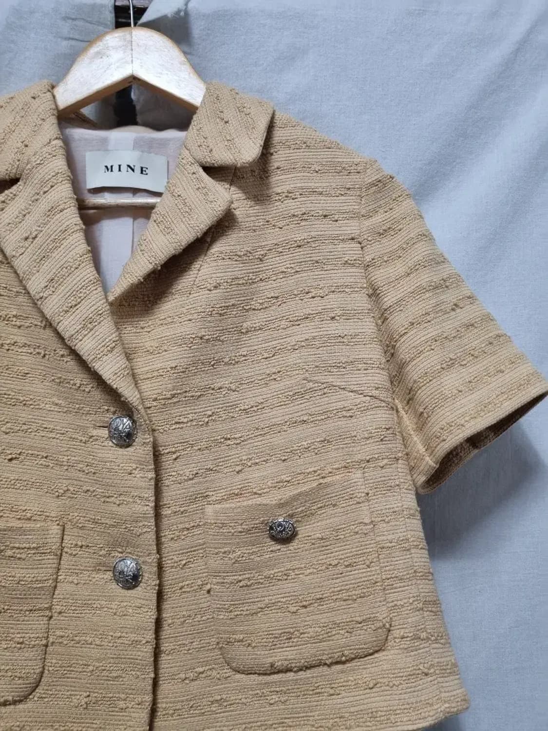MINE 마인 트위드 반팔 자켓 XS 상품이미지3