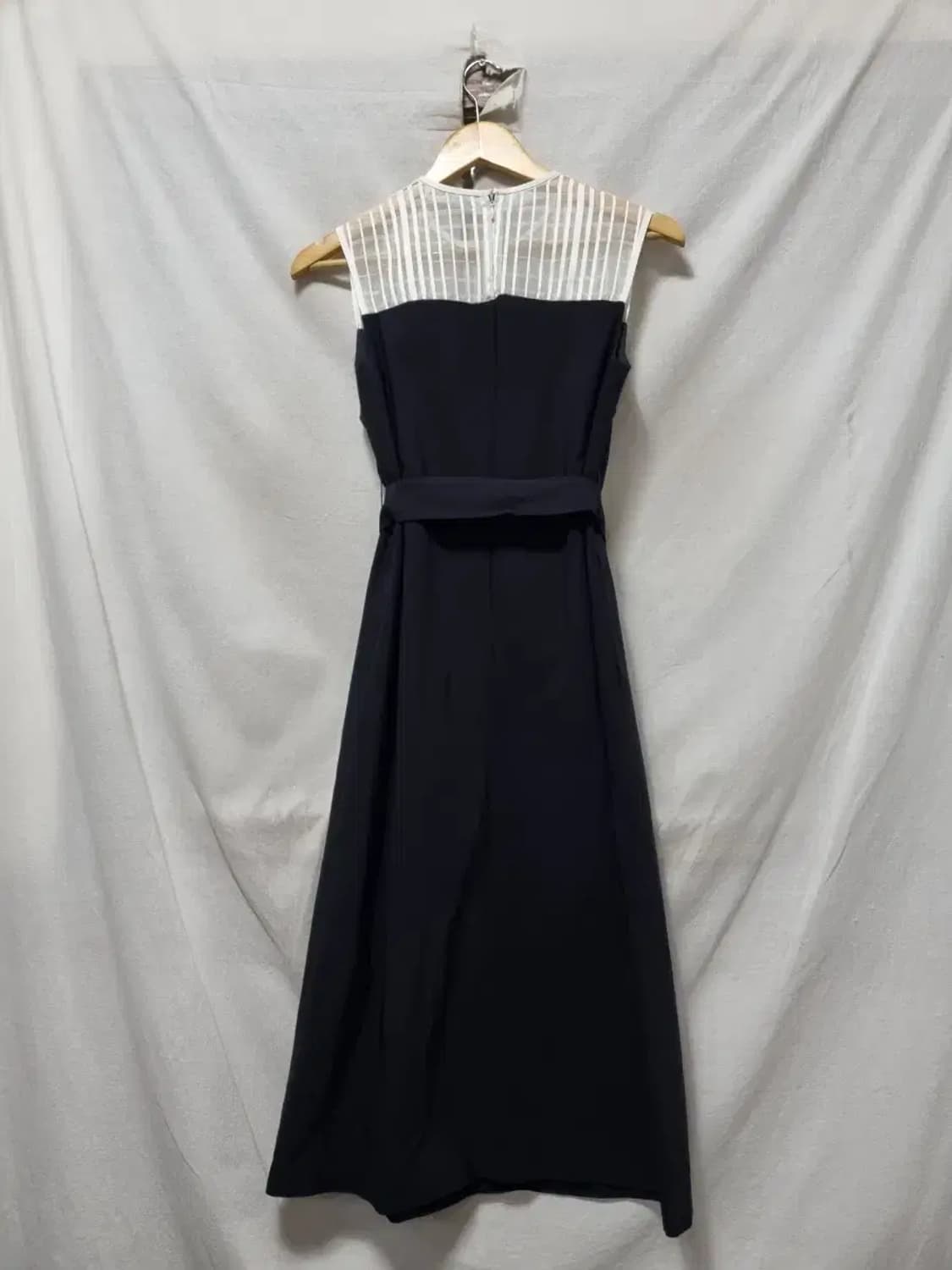 it MICHAA 미샤 블랙 벨트 A라인 체크 탑 원피스 XS 상품이미지3