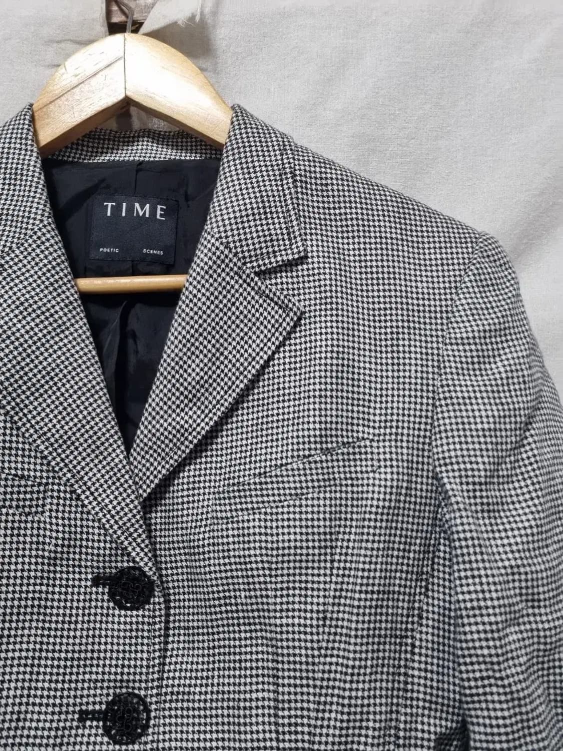 TIME 타임 하운드투스 체크 자켓 S 상품이미지2