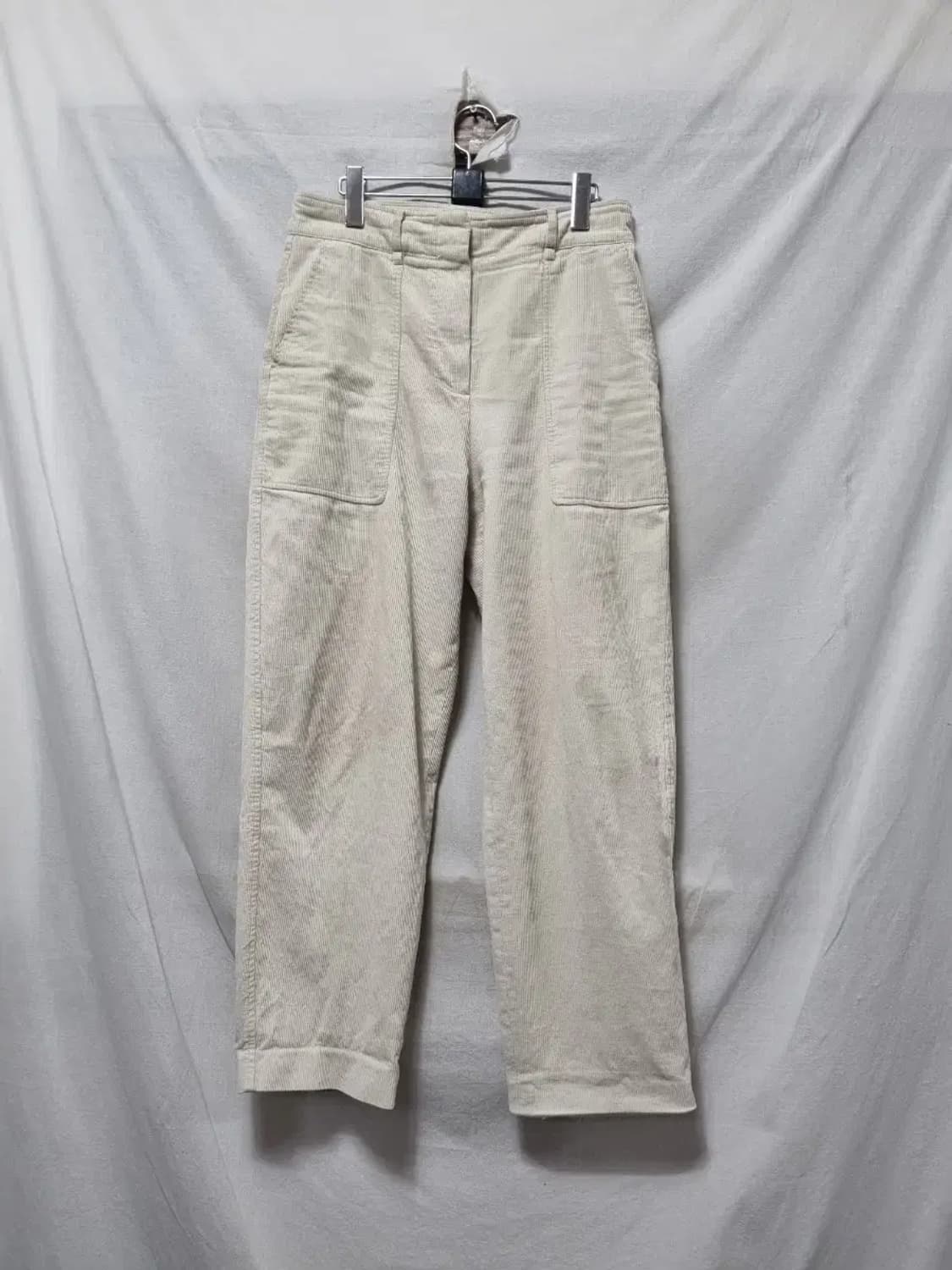 시스템 아이보리 코듀로이 와이드 팬츠 M ~L 상품이미지1