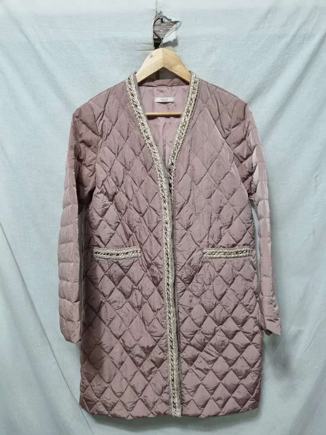 JIIGOTT 퀼팅 롱 가디건 패딩 자켓 90 상품이미지1