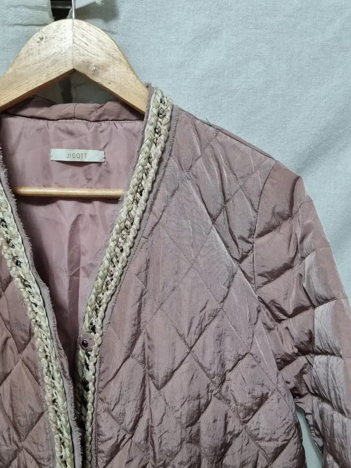 JIIGOTT 퀼팅 롱 가디건 패딩 자켓 90 상품이미지3