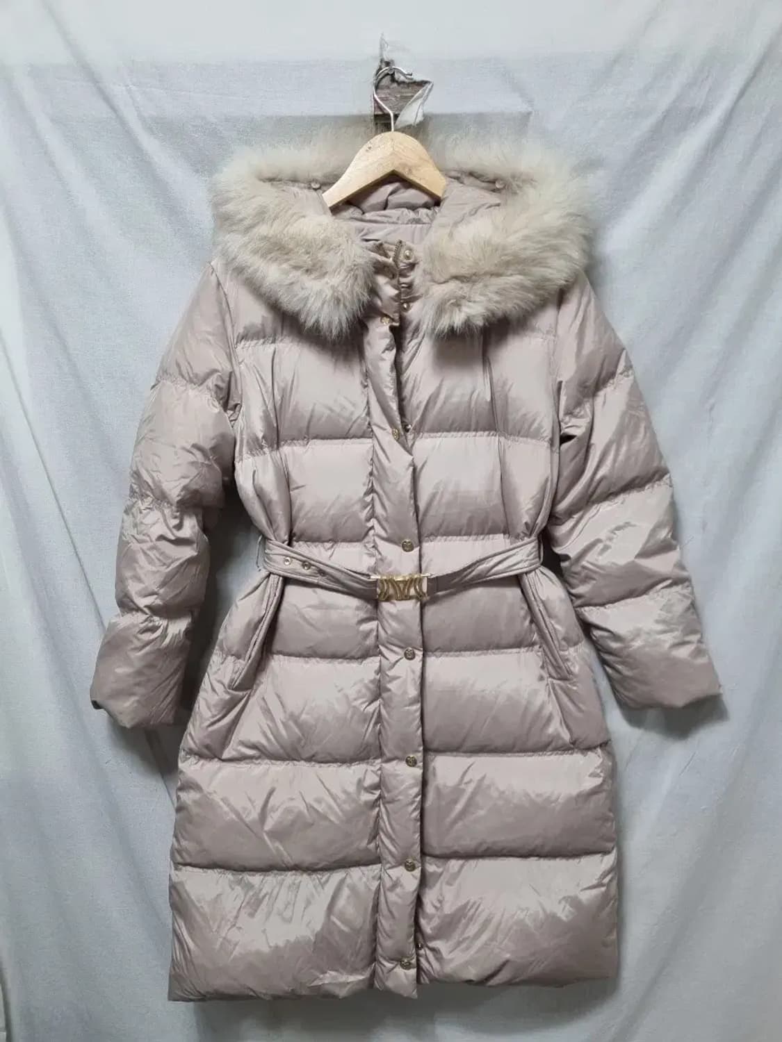 미센스 폭스 퍼 벨트 패딩 점퍼 90 상품이미지1