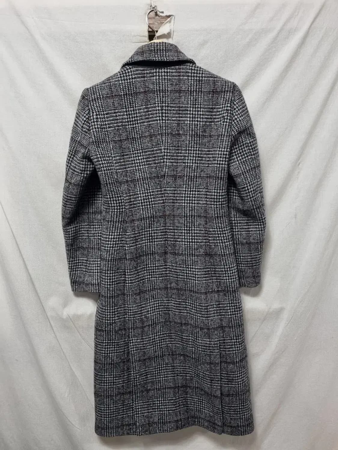 모조에스핀 체크 롱 코트 자켓 90 상품이미지2