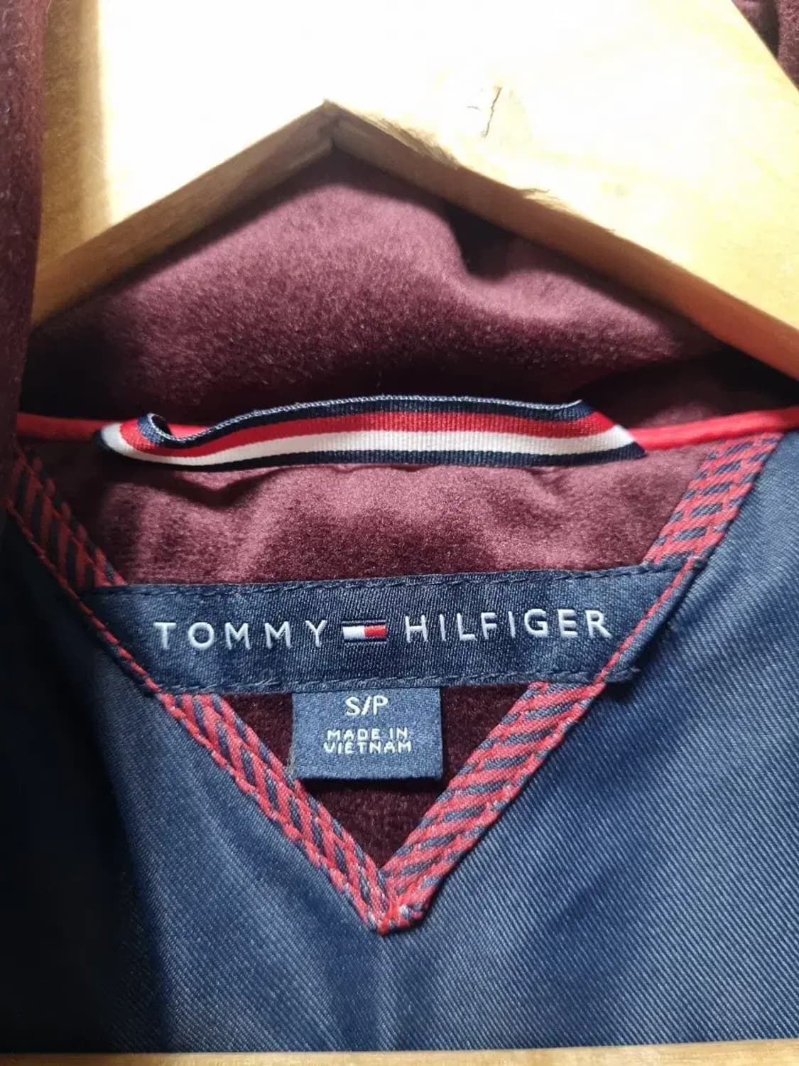 타미힐피거 벨벳 패딩 버건디 S 상품이미지4