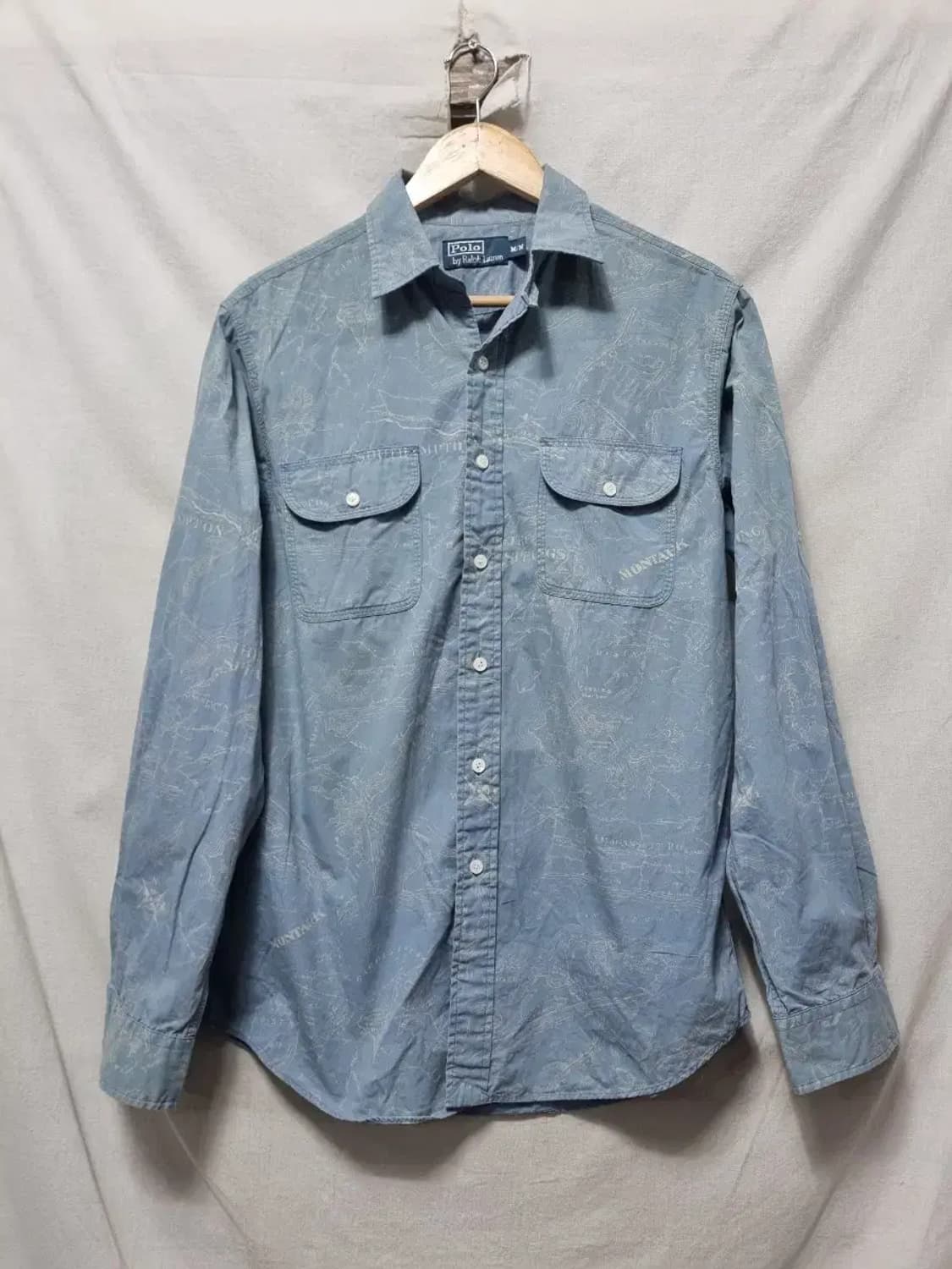 폴로 랄프로렌 맵 프린트 남방 셔츠 M 상품이미지1