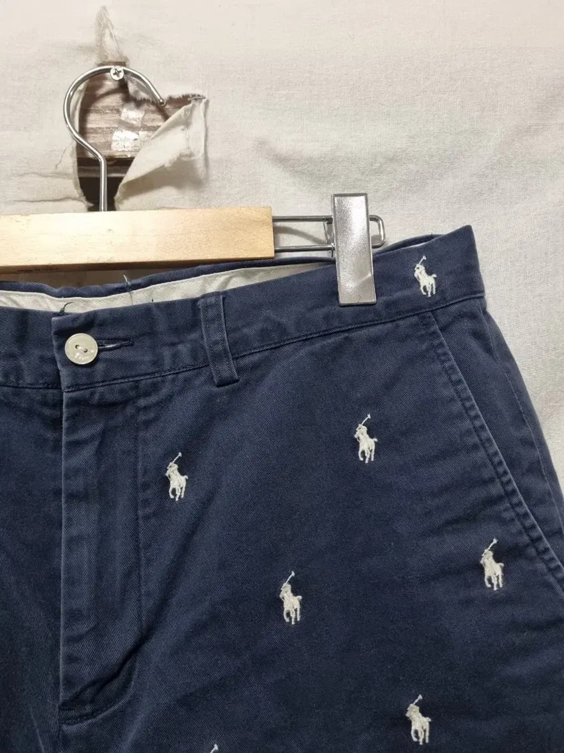 폴로 네이비 로고 패턴 반바지 32 상품이미지2