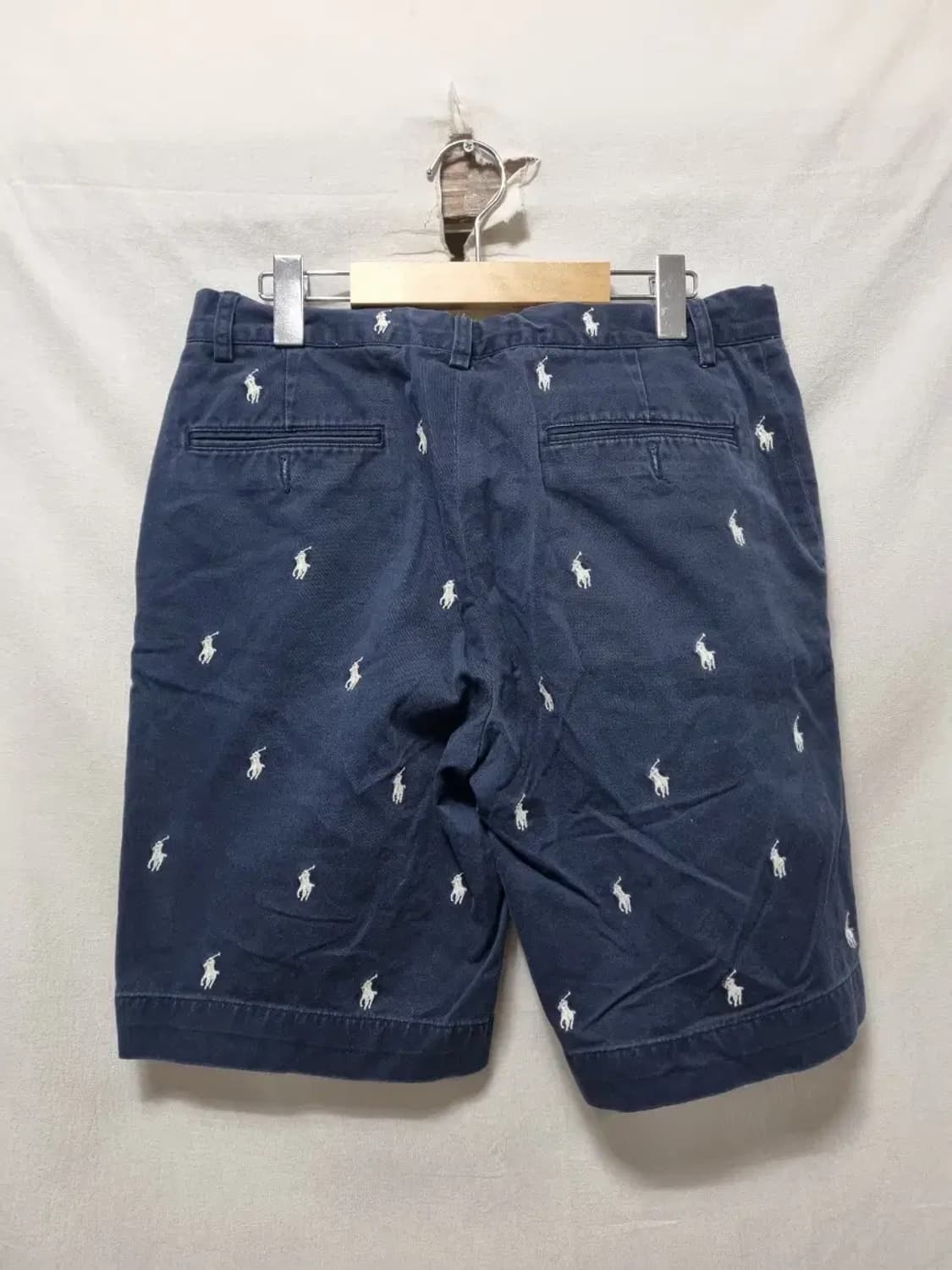 폴로 네이비 로고 패턴 반바지 32 상품이미지3