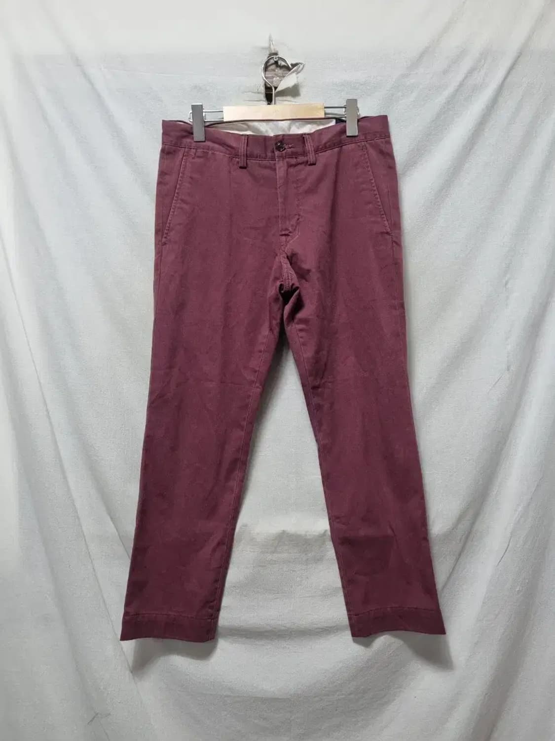 폴로랄프로렌 코튼팬츠 슬림핏 버건디 32 상품이미지1